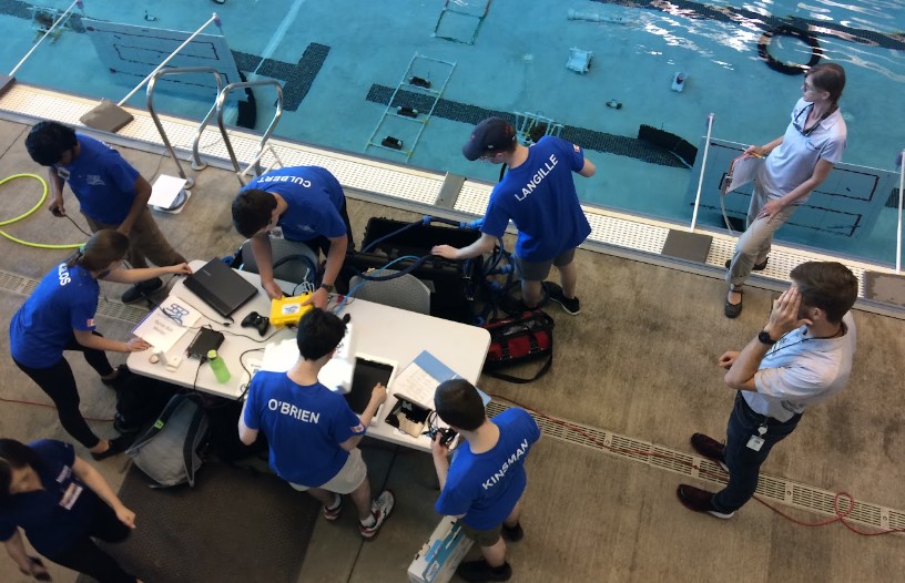 South Shore Robotics team at the MATE competition event