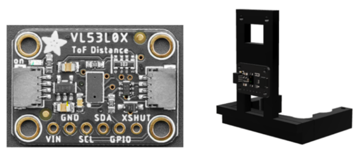 Adafruit VL53L0X ToF sensor and 3D printed mount